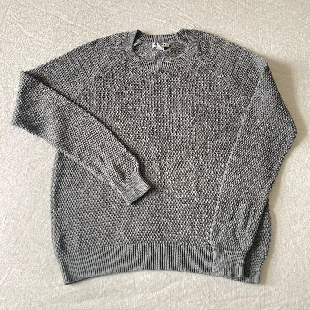 Textured Gray Sweater Old Navy